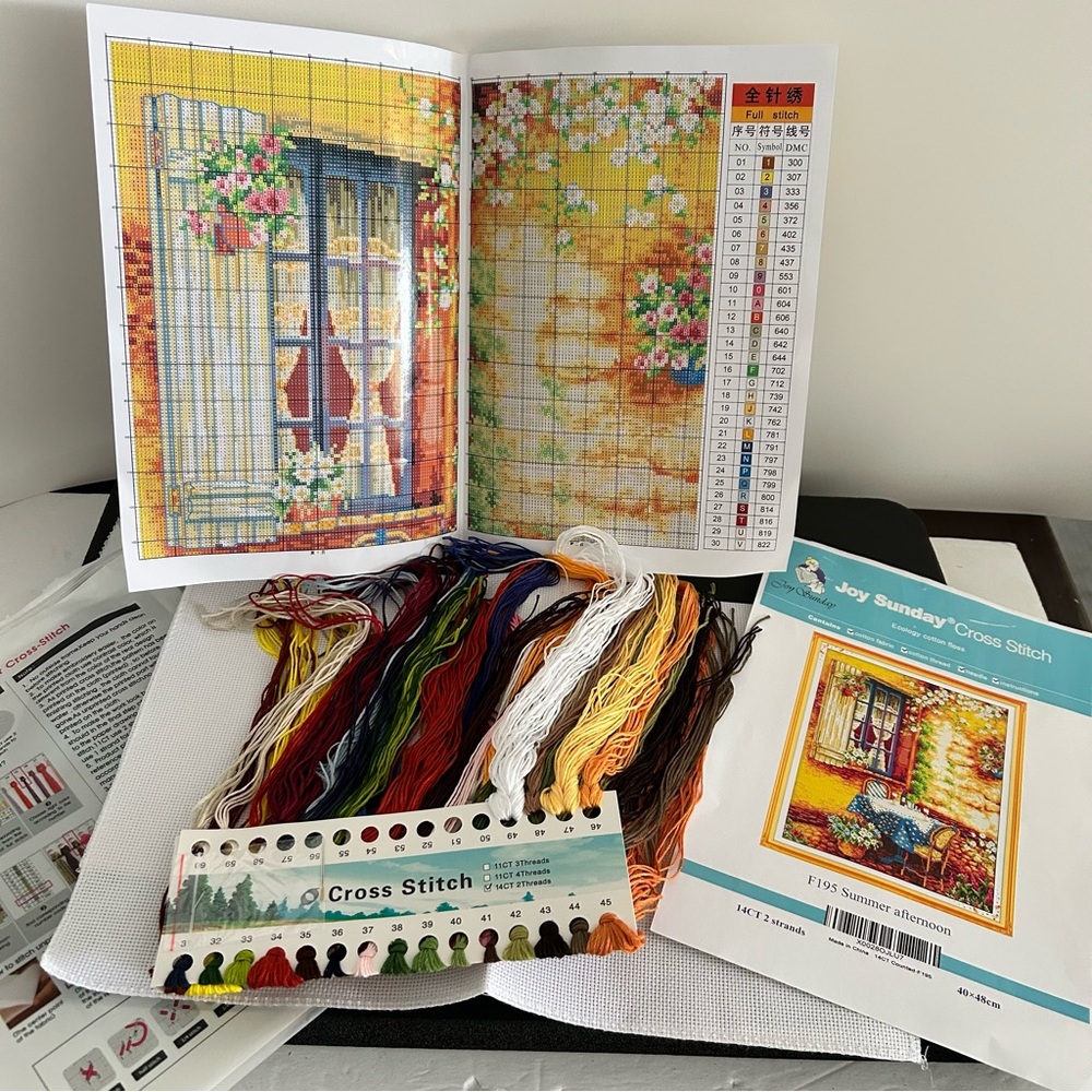 Joy Sunday Cross Stitch Kit F195 Summer Afternoon 
40 x 48 cm (15.7” x 18.8”)